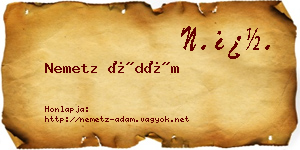 Nemetz Ádám névjegykártya